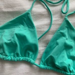 Light Blue Triangle Bikini Top